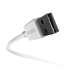 Cabo PCYES USB A para USB Tipo-C 1 Metro Branco PVC 3A 480Mbps PUACB-01 4