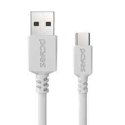 Cabo PCYES USB A para USB Tipo-C 2 Metros Branco 3A 480Mbps PUACB-02 3