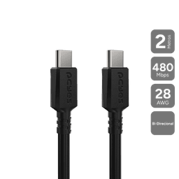 Cabo PCYES USB-C para USB-C 2.0 2M 3A PUCP-02 1