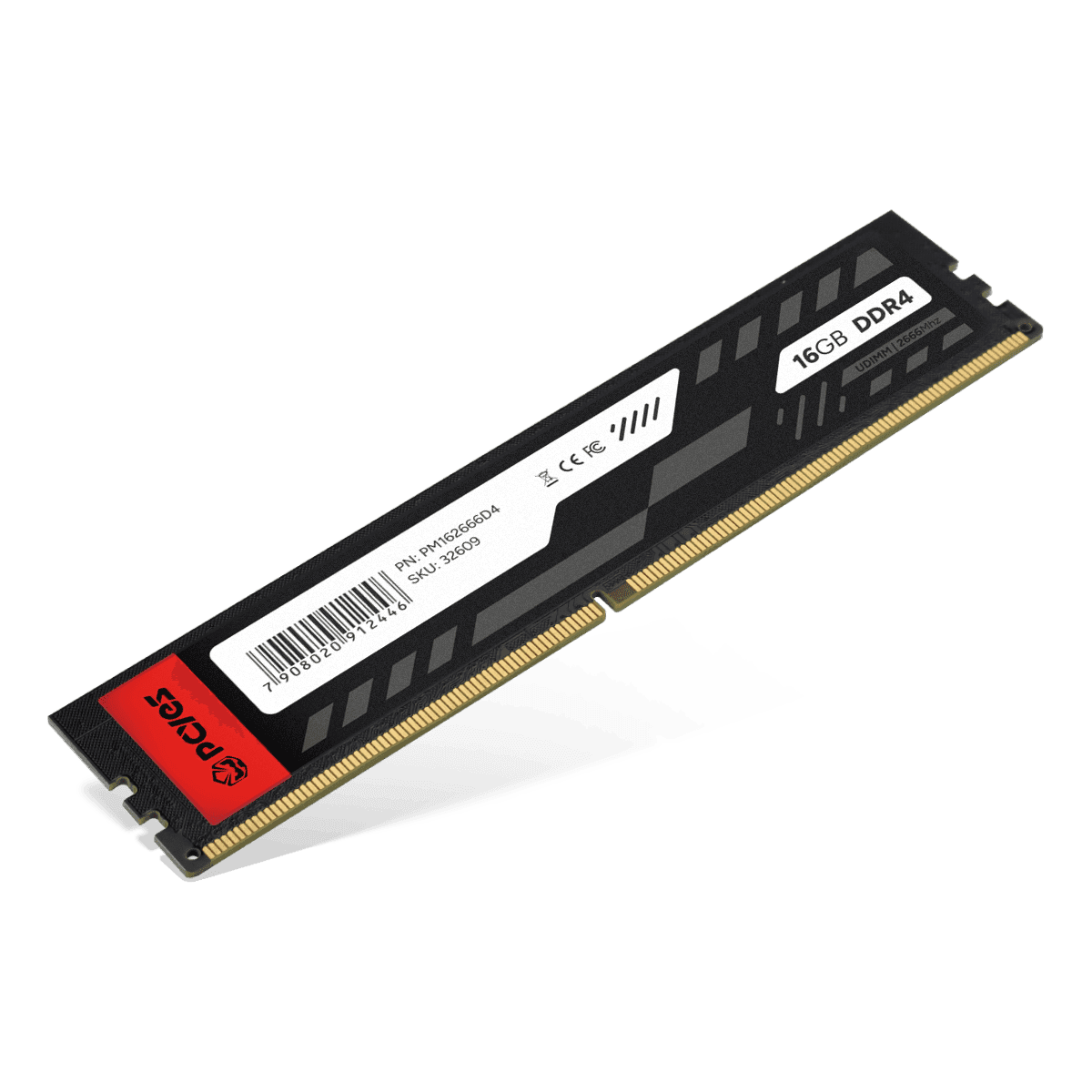 Memória PCYES UDIMM 16GB DDR4 2666MHz Desktop PM162666D4 em destaque