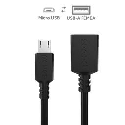 Cabo Adaptador OTG Micro USB para USB A PCYES 15CM PAMUP-15 2