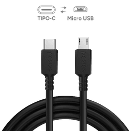Cabo PCYES USB Tipo-C para Micro USB B 2.0 1 Metro 3A 480Mbps PUCMP-1 2