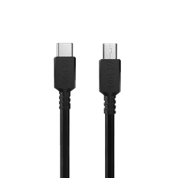 Cabo PCYES USB Tipo-C para Mini USB B 2.0 1 Metro 480Mbps 3A PVC Preto PUCMBP-1 3