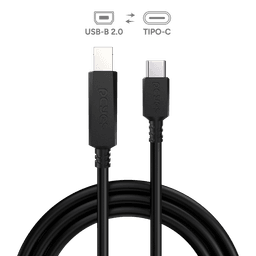 Cabo PCYES USB-C para USB B 2.0 1 Metro PUCBP-1 2