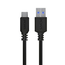 Cabo USB A 3.0 para USB Tipo-C PCYES 1M 5Gbps 3A P3UACP-1 3