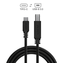 Cabo USB Tipo-C para USB B 3.0 PCYES 1M P3UCBP-1 2