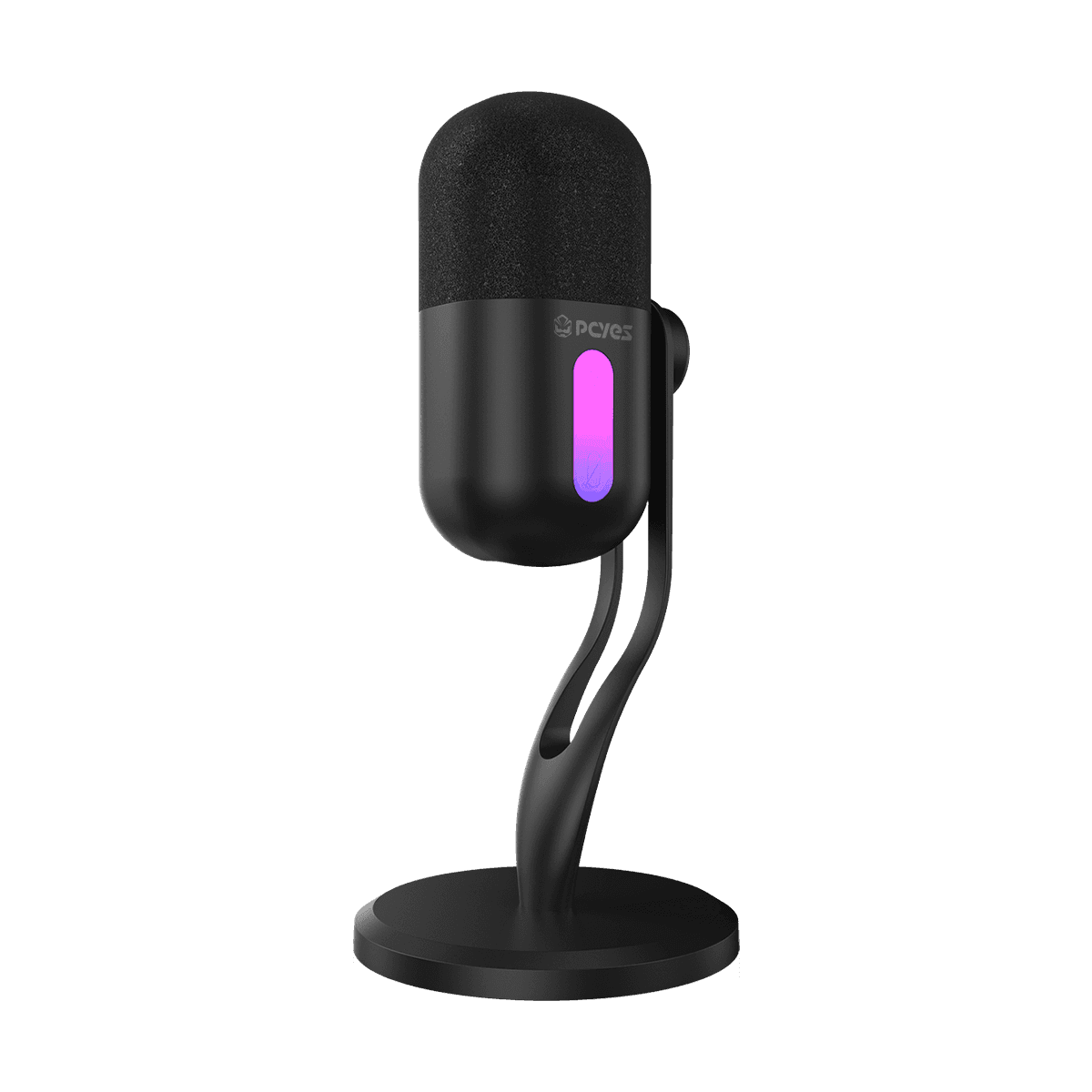 Microfone PCYES Gamer Hylia USB RGB com Mute e Cápsula Condensadora