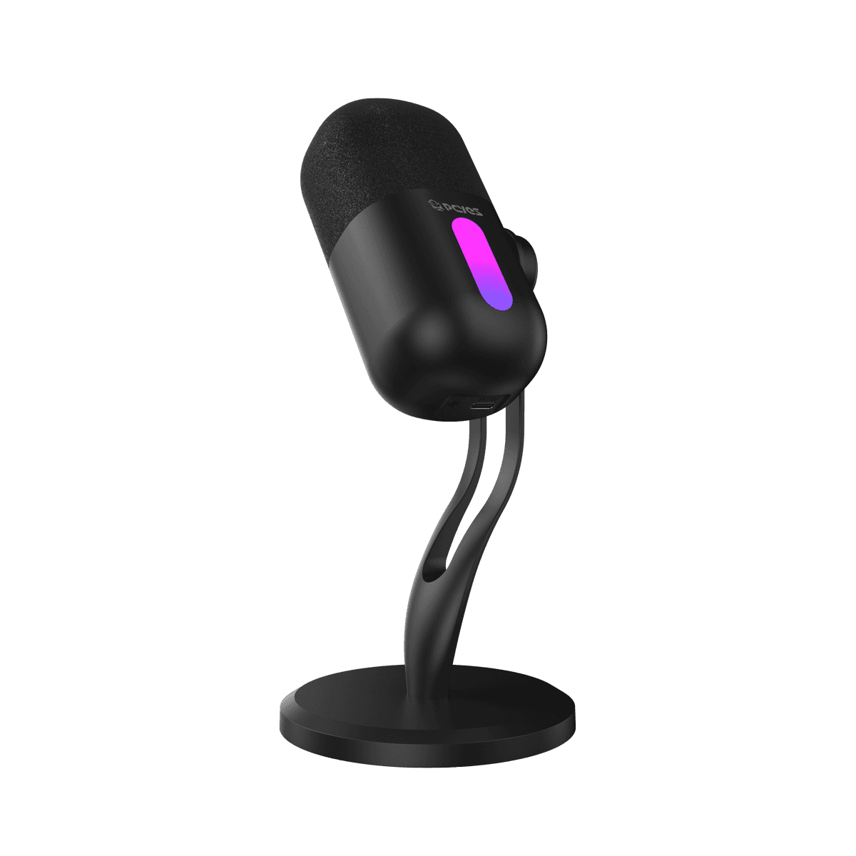 Microfone PCYES Gamer Hylia USB RGB com Mute e Cápsula Condensadora detalhe