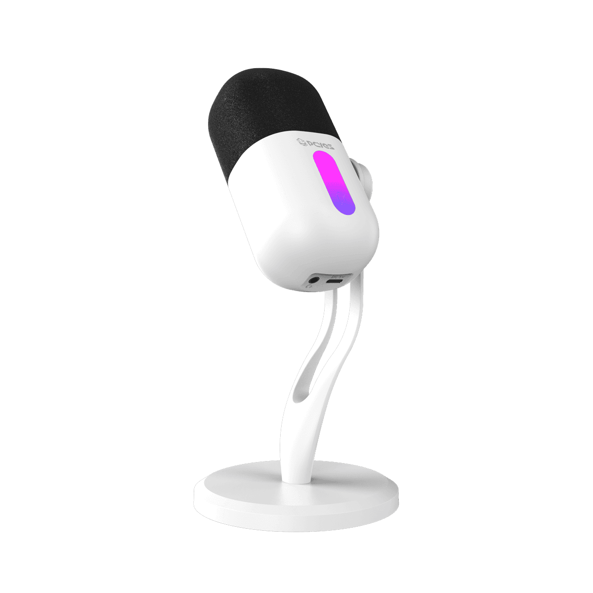 Microfone PCYES Gamer Volini USB RGB com Mute Touch e Captação Cardioide detalhe