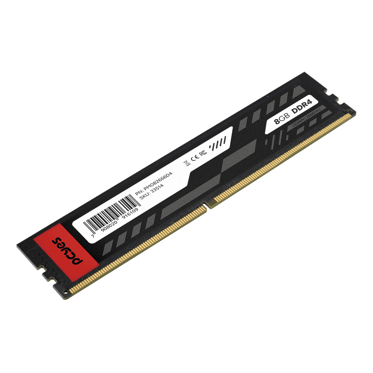 Memória PCYES UDIMM 8GB DDR4 2666MHz Desktop PM082666D4 em destaque