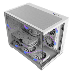 Gabinete Gamer PCYES Forcefield V2 White Ghost Vidro Temperado 3