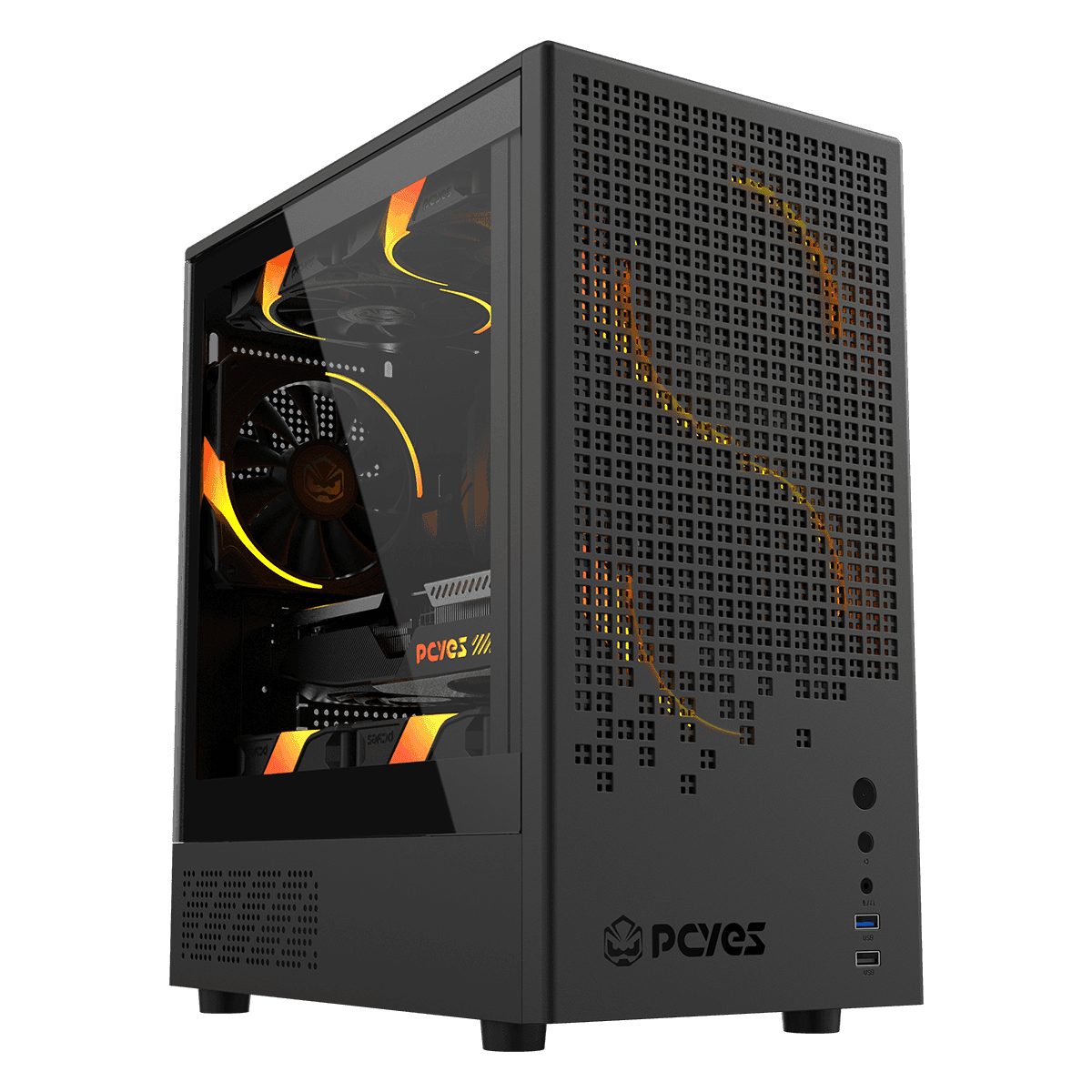 Gabinete Gamer Mid Tower Ozara Black Vulcan PCYes