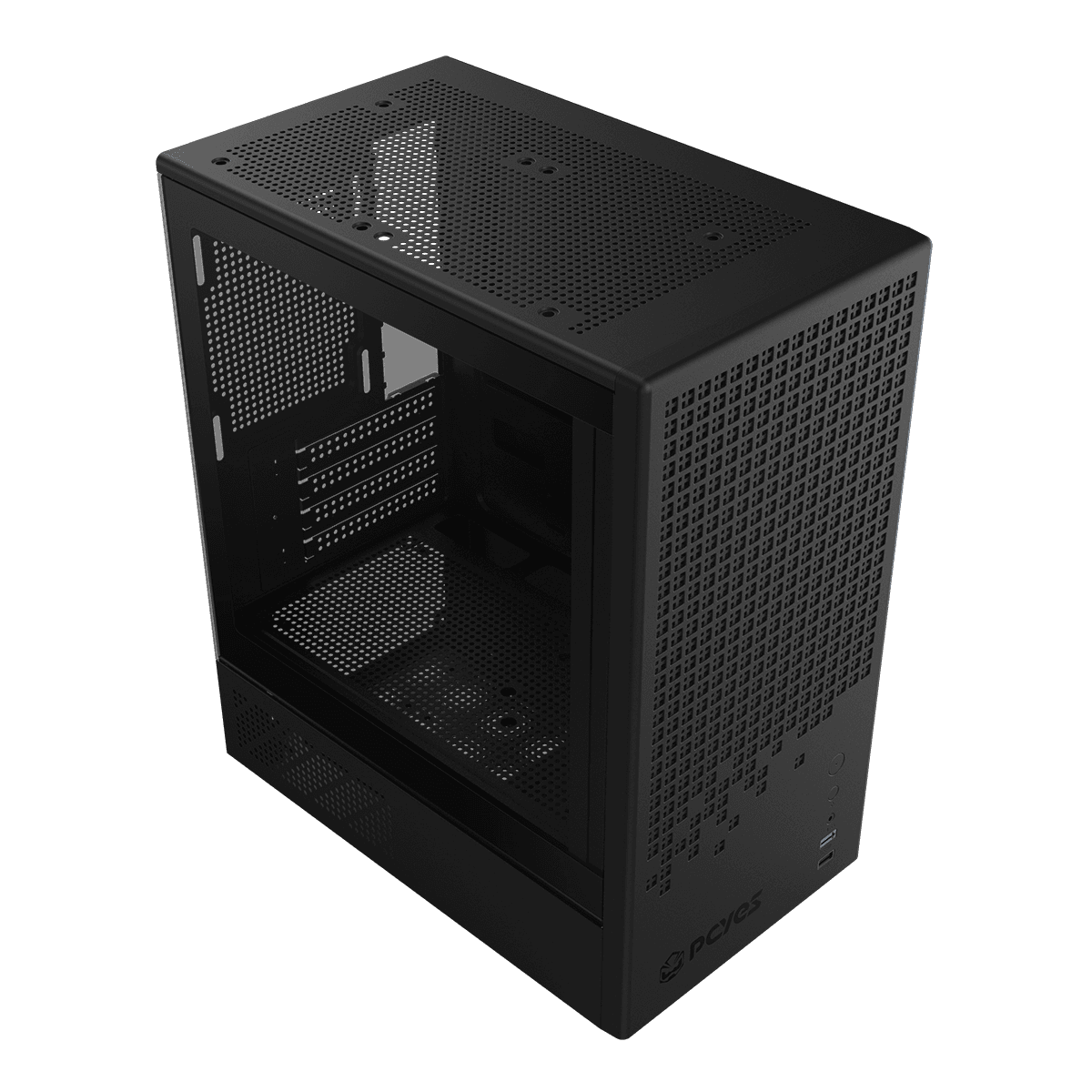 Gabinete Gamer Mid Tower Ozara Black Vulcan PCYes detalhe