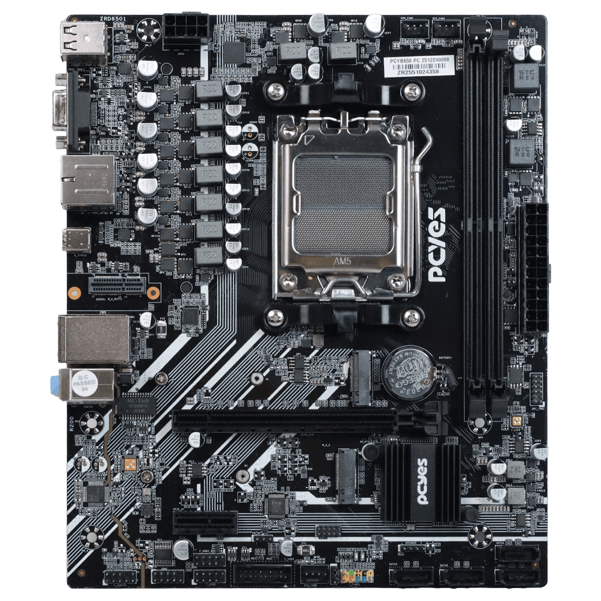 Placa Mãe PCYES B650 AM5 DDR5 M.2 NVMe USB-C PCYB650-RZ996 detalhe