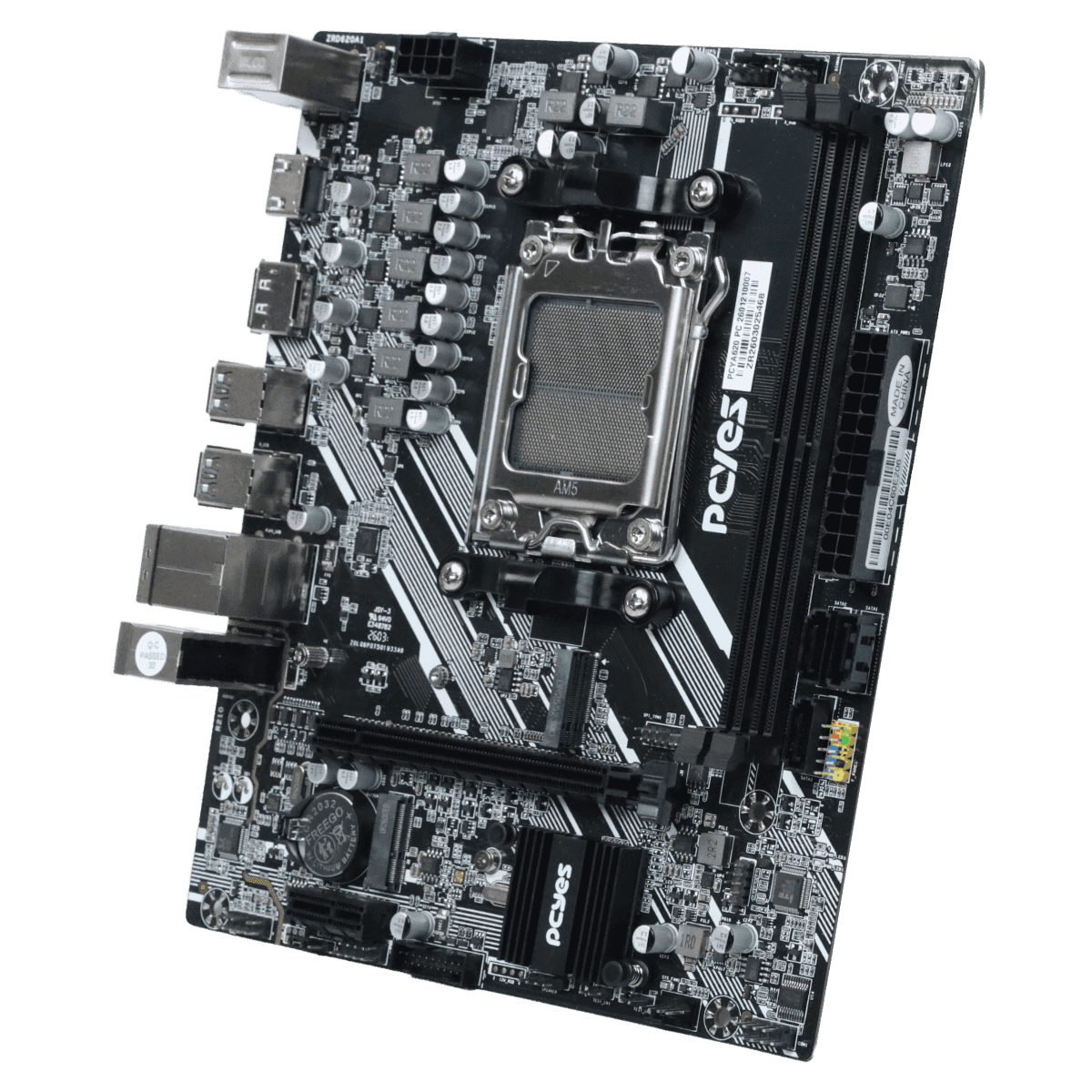 Placa Mãe PCYES A620 AM5 DDR5 M.2 NVMe USB-C PCYA620-RZ964 em destaque