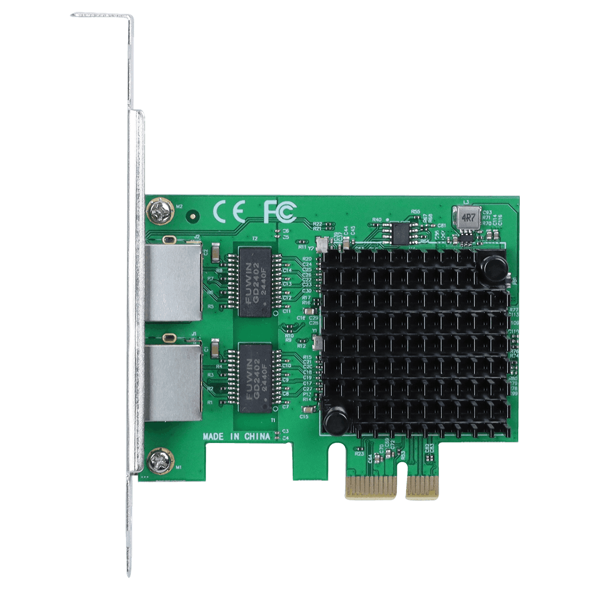 Placa de Rede PCYES 2.5G Dual Port RJ45 Chipset Intel PCI-E X1 LC2500-2PIT detalhe