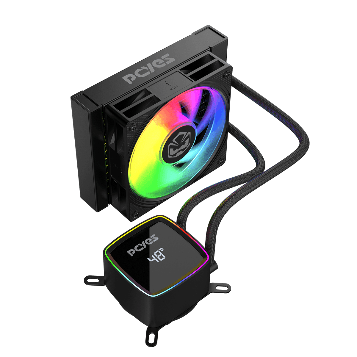 Water Cooler PCYES DULEY 120MM BLACK VULCAN ARGB 120MM – WCDLY120 em destaque