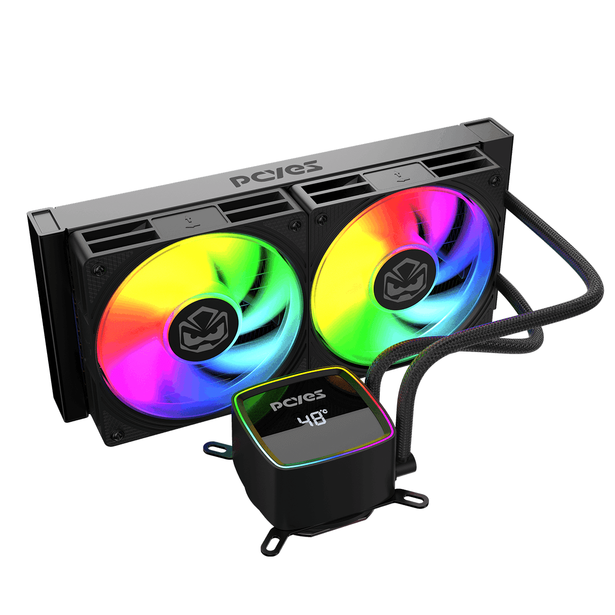 Water Cooler PCYES DULEY 240MM BLACK VULCAN ARGB 240MM – WCDLY240 em destaque