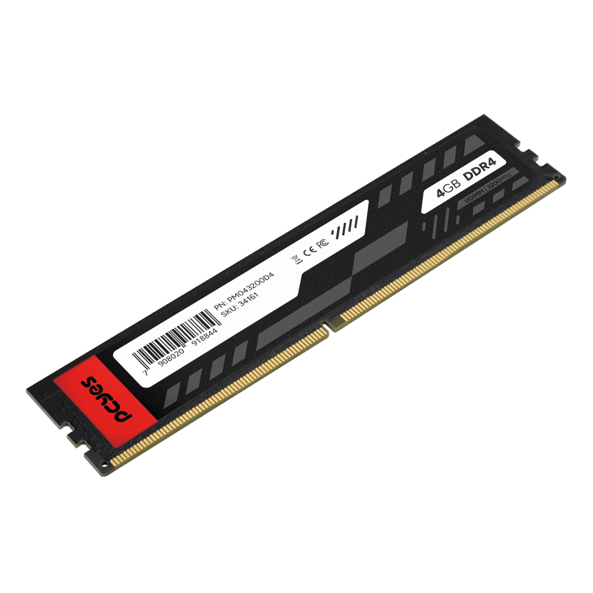 Memória RAM PCYES DDR4 UDIMM 4GB 3200MHz CL16 PM043200D4 em destaque