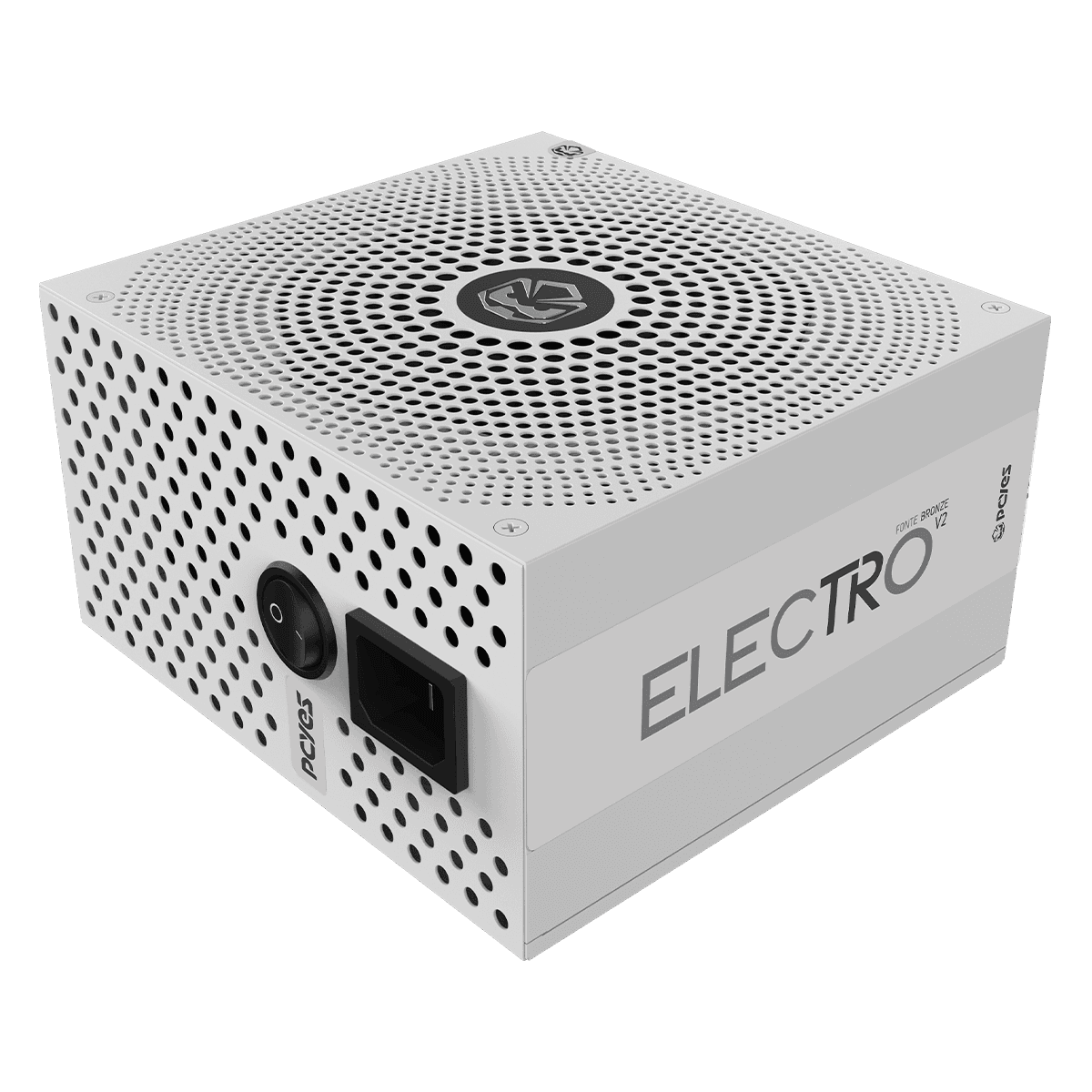 Fonte PCYES Gamer 550W 80 Plus Bronze Electro V2 White Ghost PFC Ativo ELECV2WG550W em destaque