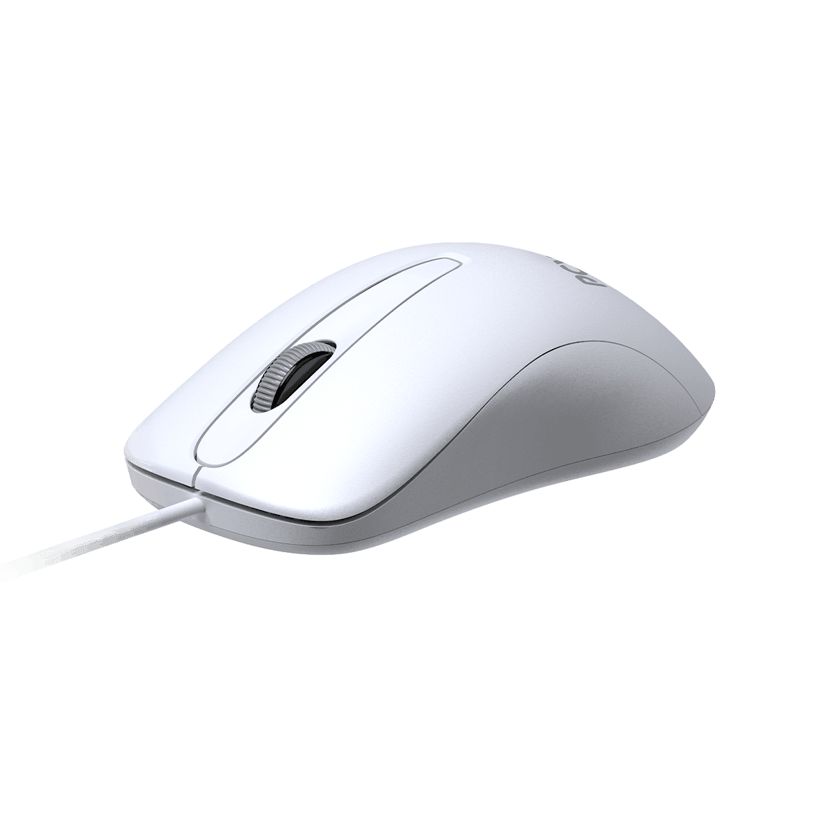Mouse PCYES USB Comfort Silent Click Branco 1000 DPI Cabo 2 Metros PMCBR detalhe