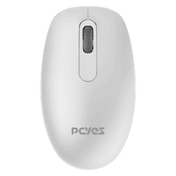 Mouse PCYES Sem Fio Soft Silent Click Branco 1200 DPI Wireless 2.4GHz MSSC12WB 1