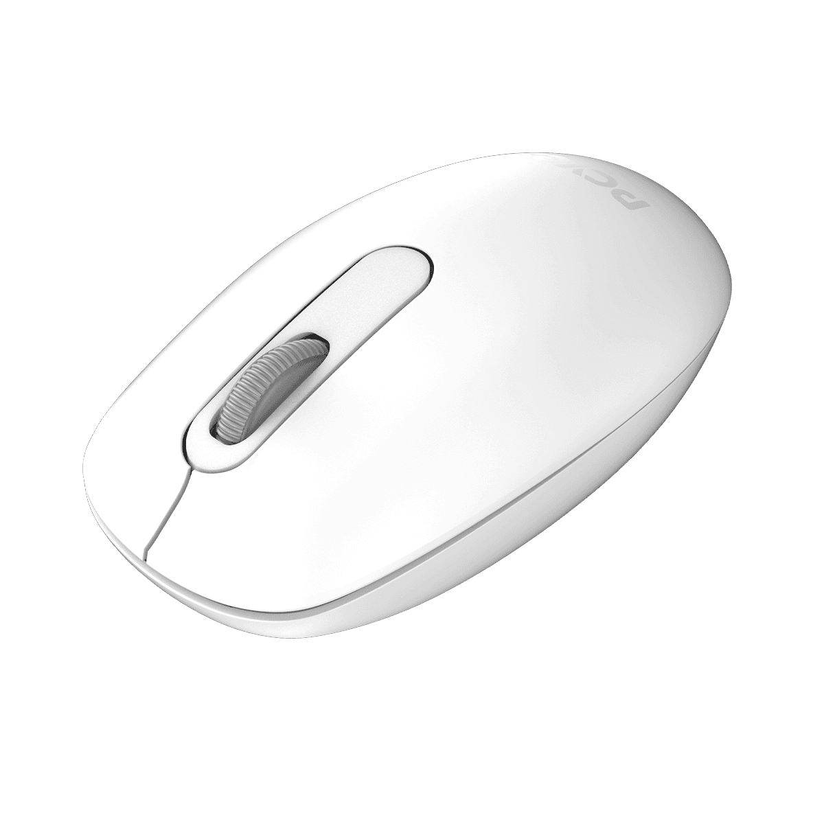 Mouse PCYES Sem Fio Soft Silent Click Branco 1200 DPI Wireless 2.4GHz MSSC12WB em destaque