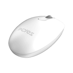 Mouse PCYES Sem Fio Soft Silent Click Branco 1200 DPI Wireless 2.4GHz MSSC12WB 3