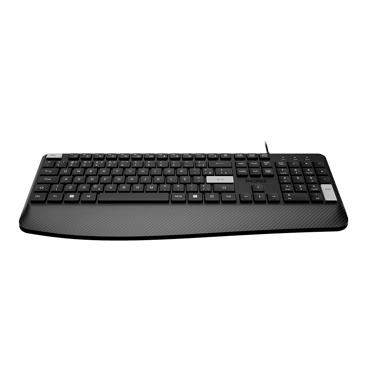 Teclado PCYES USB Extra ABNT2 PTEXP em destaque