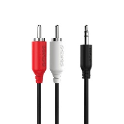 Cabo Áudio 2 RCA para P2 3.5mm PCYES 2M Estéreo P2R35-2 3