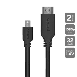 Cabo PCYES Mini DisplayPort para HDMI 2.0 2M Full HD PMDPH-2 1