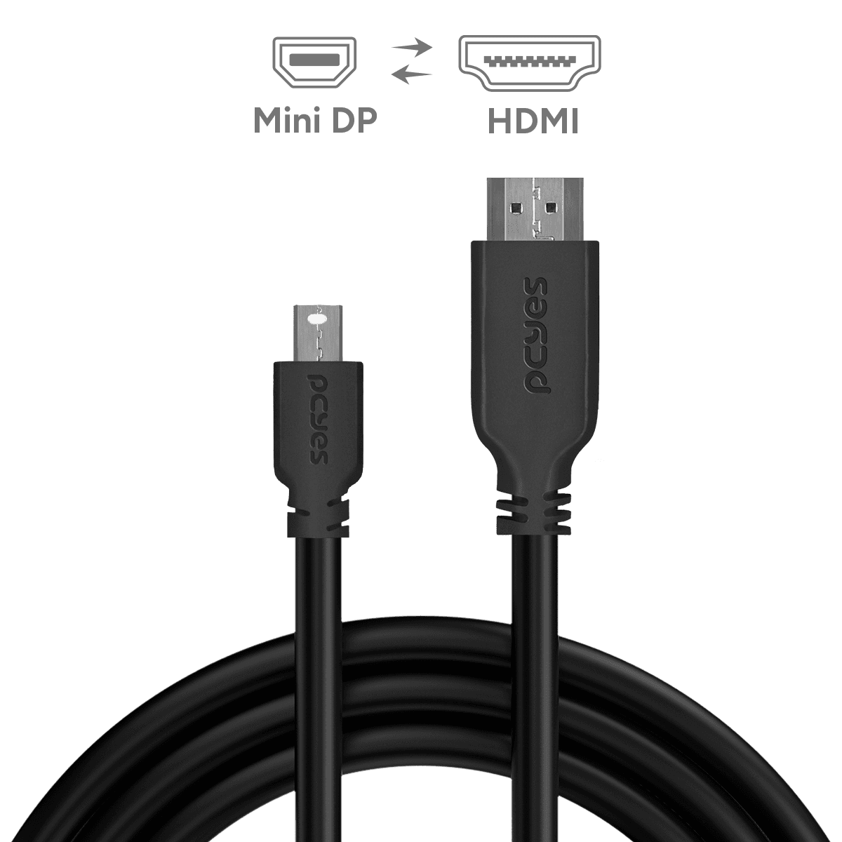 Cabo PCYES Mini DisplayPort para HDMI 2.0 2M Full HD PMDPH-2 em destaque