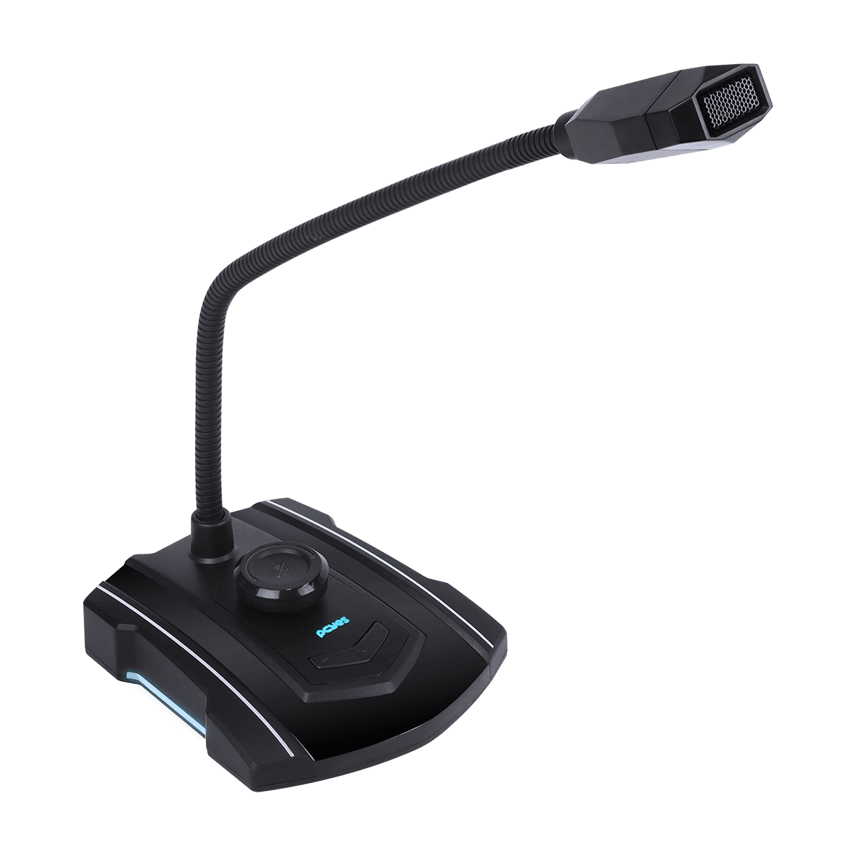Microfone PCYES Gamer USB VOX SH-01U Omnidirecional com Controle de Volume e Mute