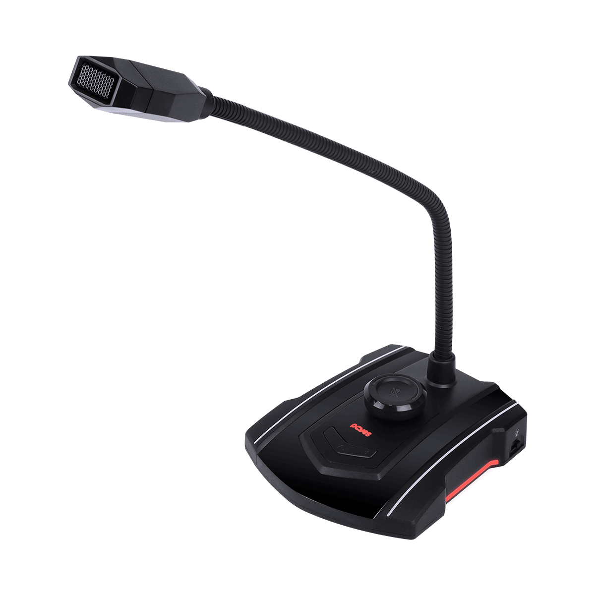 Microfone PCYES Gamer USB VOX SH-01U Omnidirecional com Controle de Volume e Mute detalhe