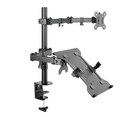 Suporte Para Monitor E Notebook PCYES Articulação Dupla 17-32 PLMSMN1A