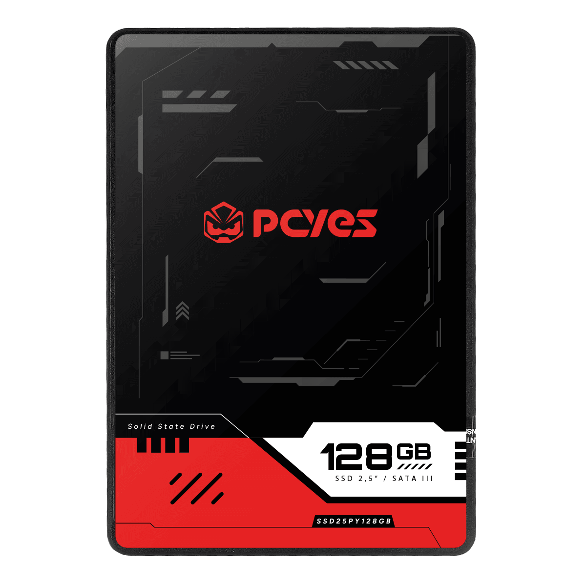 SSD PCYES 128GB 2,5" SATA III 550MB/s Leitura SSD25PY128GB em destaque