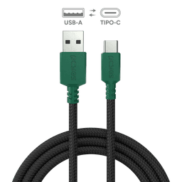 Cabo PCYES USB 2.0 USB A para USB Tipo-C Verde para Xbox 3m Nylon CBPY03VD 2