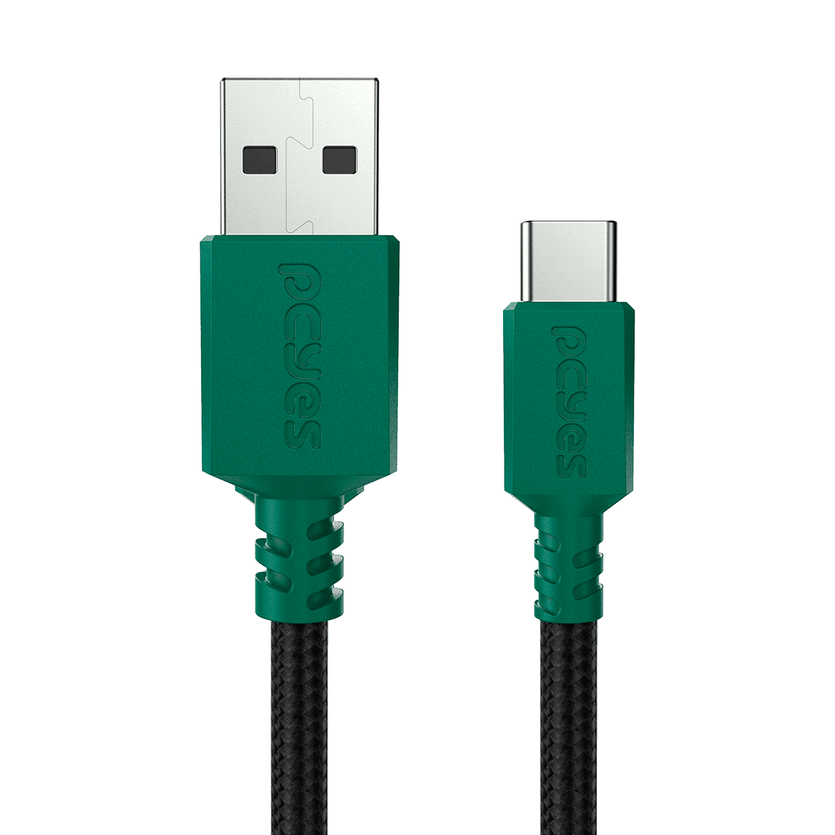 Cabo PCYES USB 2.0 USB A para USB Tipo-C Verde para Xbox 3m Nylon CBPY03VD detalhe