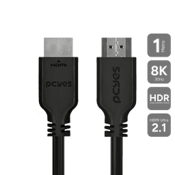 Cabo HDMI PCYES 2.1 1M 8K 48Gbps Ultra HD PHM21-1 1