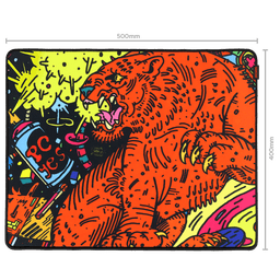 Mouse Pad Tiger Medium PCYES 500x400mm Speed Base Antiderrapante PMT50X40 5