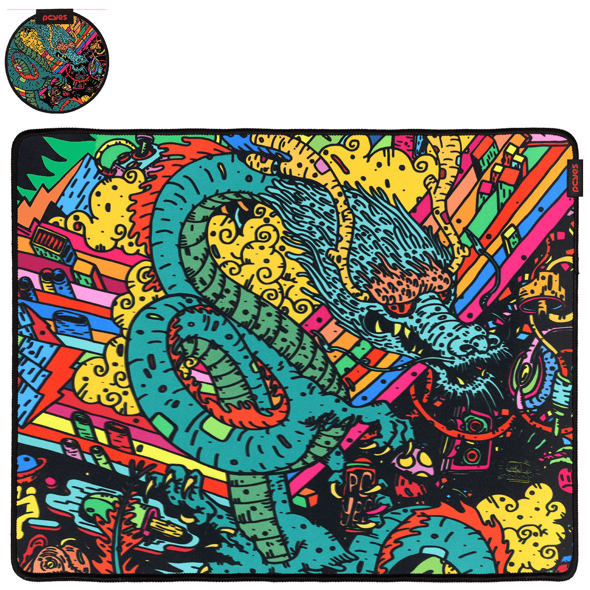Mouse Pad Gamer PCYES Dragon Medium 500x400 PMD50X40