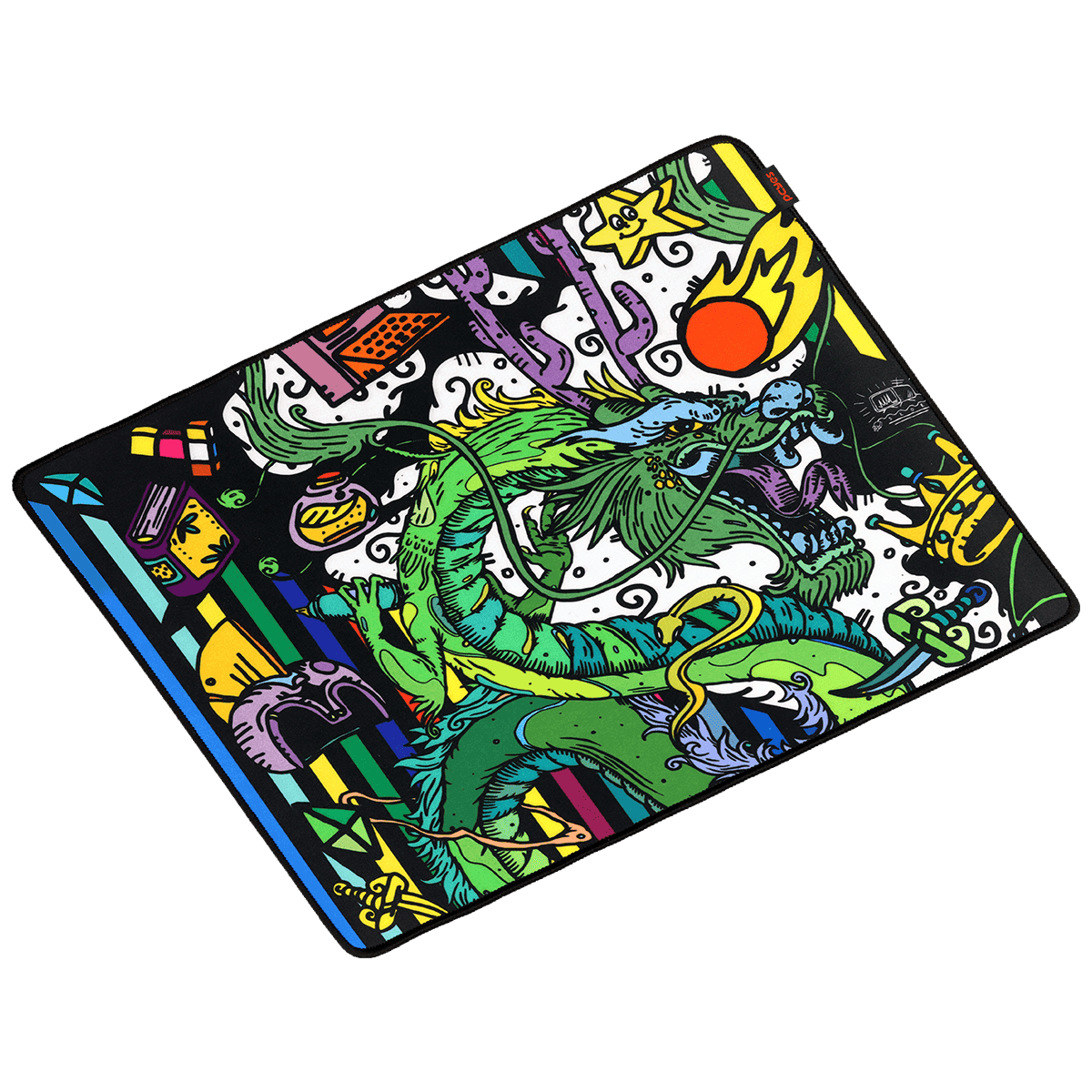 Mouse Pad Ancient Dragon Medium PCYES 500x400mm Speed Base Antiderrapante PMA50X40 em destaque