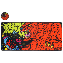 Mouse Pad Tiger Extended PCYES 900x420mm Speed Base Antiderrapante PMT90X42 1
