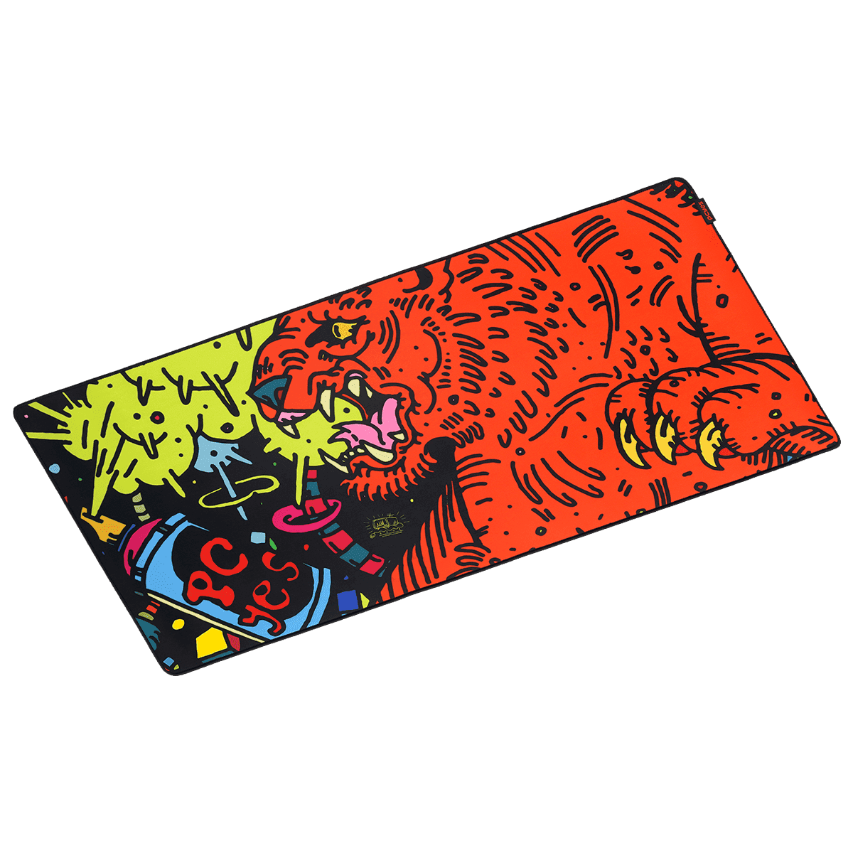 Mouse Pad Tiger Extended PCYES 900x420mm Speed Base Antiderrapante PMT90X42 em destaque