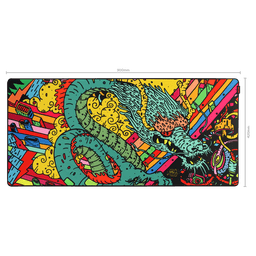 Mouse Pad Dragon Extended PCYES 900x420mm Speed Base Antiderrapante PMD90X42 5