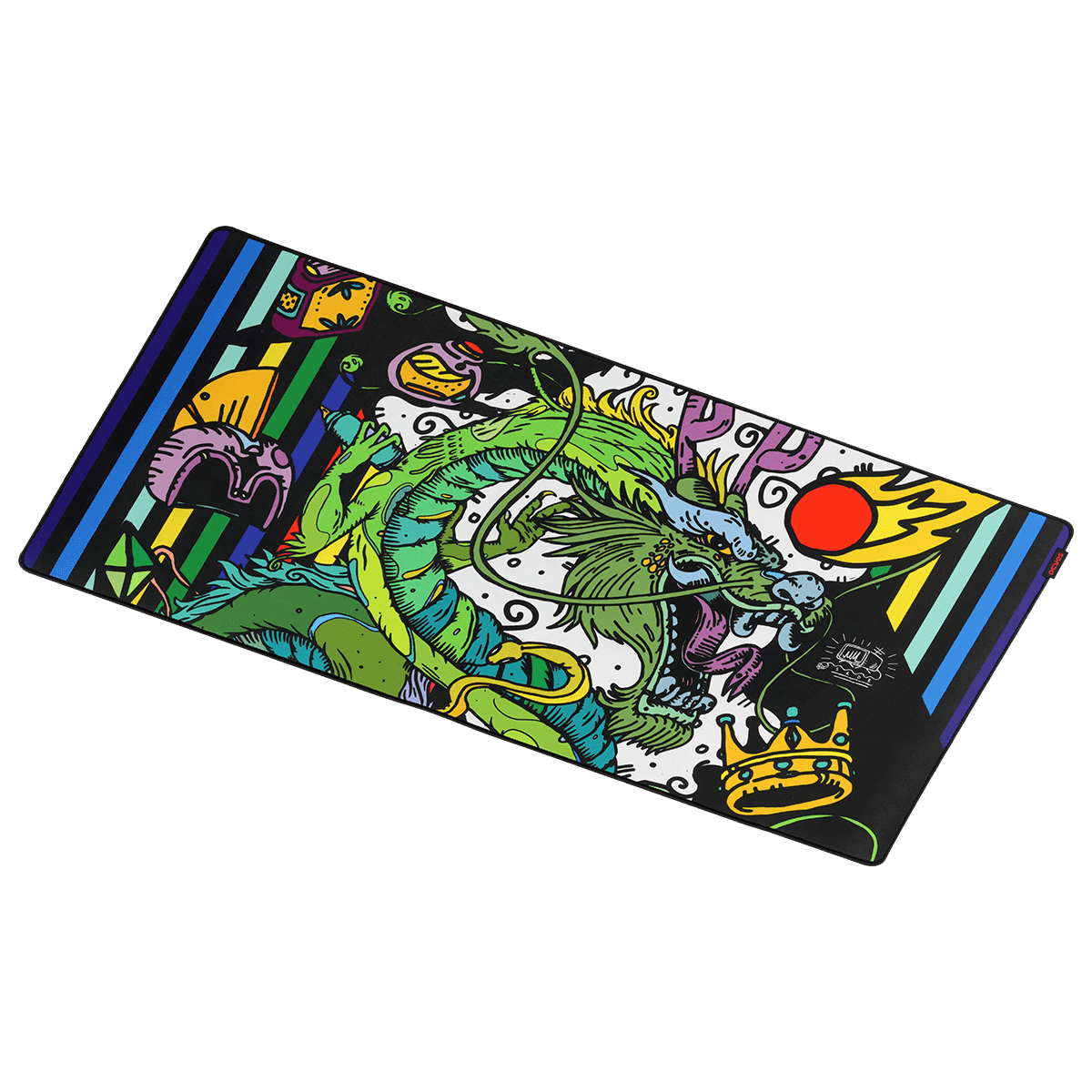 Mouse Pad Ancient Dragon Extended PCYES 900x420mm Speed Base Antiderrapante PMA90X42 detalhe
