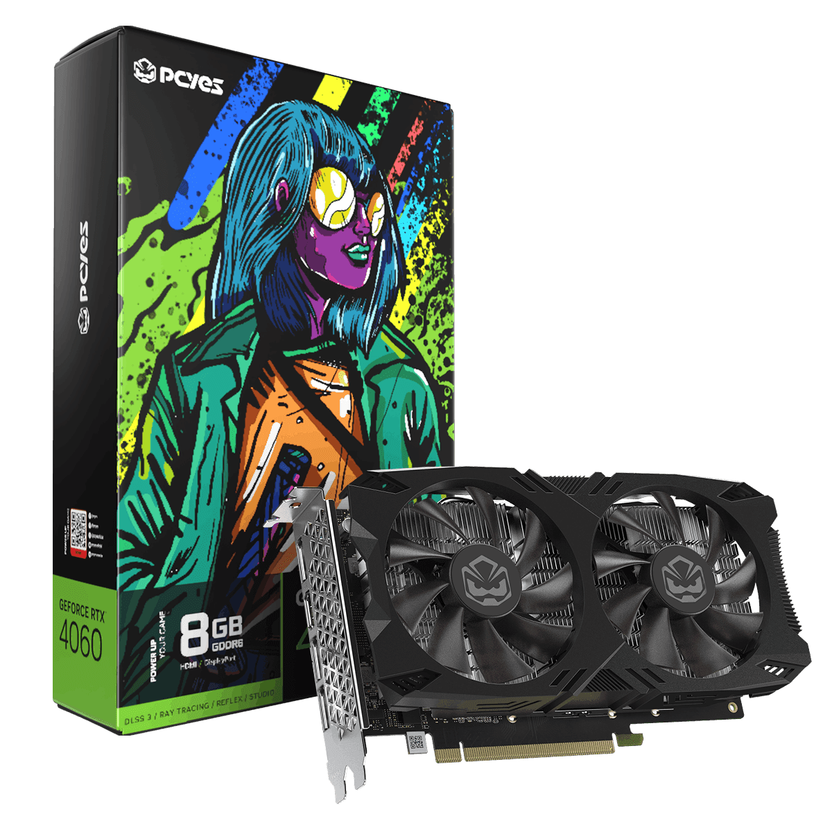 Gpu Rtx 4060 Gddr 6 8 Gb 128 Bits Full Size Dual Fan Pvr 40608 Gr 6 Df 2
