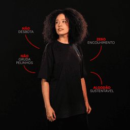 Camiseta PCYES Oversized Basic Black Tamanho G 2