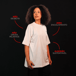 Camiseta PCYES Oversized Basic Off White Tamanho G 2